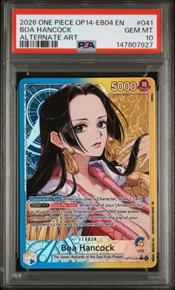 PSA 10 Boa Hancock Alternate Art L OP14-041 The Azure Sea's Seven Foil One Piece - Image 1