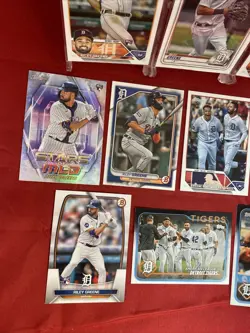 RILEY GREENE SP RC Lot (10) Topps FLAGSHIP Bowman ROOKIE Baseball Card TIGERS - Image 5