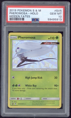 2019 Pokemon Sun & Moon Hidden Fates SV5 Pheromosa-Holo PSA 10 - Image 1