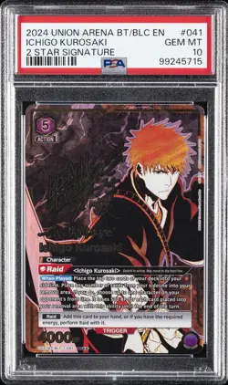 2024 UNION ARENA UE01BT/BLC BLEACH: 1000 YEAR BLOOD WAR ICHIGO KUROSAKI PSA 10 - Image 1