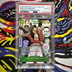 2026 One Piece OP14-EB04 En Manga Alternate Art #119 Dracule Mihawk PSA 10 - Image 1
