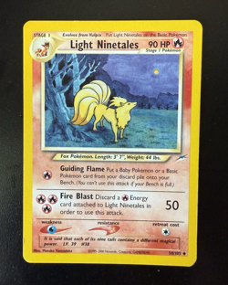 Light Ninetales Neo Destiny Unlimited Edition 50/105 Regular Card LP - Image 1