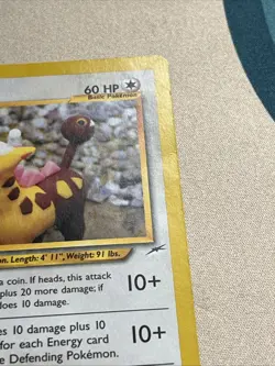 Pokemon Card - Girafarig - Yuka Morii - Unlimited (66/105) Neo Destiny *MP* - Image 2