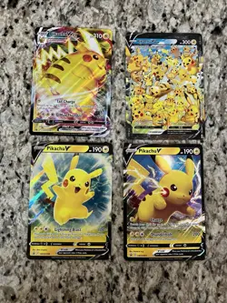 Pokemon TCG Pikachu Jumbo Card Lot NM VUnion, VMax, V Collection Box Promos - Image 1