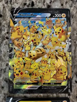 Pokemon TCG Pikachu Jumbo Card Lot NM VUnion, VMax, V Collection Box Promos - Image 2