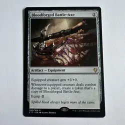 Bloodforged Battle-Axe #50 NM Commander 2017 (C17) MTG Magic Rare - Image 1