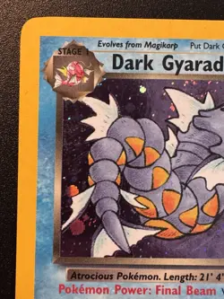 Prerelease Dark Gyarados 8/82 Team Rocket Pokemon Card Stamped Holo Foil Rare MP - Image 3