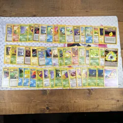 Lot Of 48 WOTC Pokemon Cards Damaged Team Rocket, Fossil,Jungle #35 - Image 1
