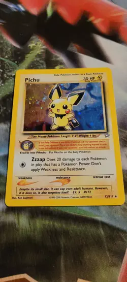 Pokemon TCG - Pichu - Neo Genesis 12/111 Rare Holo Foil Card - Image 1