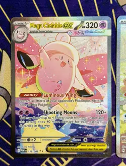 Pokemon SIR 3 Card Lot Mega Clefable ex Mega Emboar ex Bloodmoon Ursaluna ex NM! - Image 2