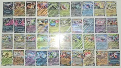 (40) CARD LOT Pokemon EX NO DUPLICATES Double Rare - NM Scarlet Violet Mega - Image 1