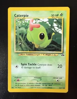 Caterpie 53/75 Neo Discovery Regular Unlimited Common Card Pokemon TCG - Image 1