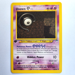 Unown [C] 57/105 Pokemon TCG Neo Destiny 1st Edition NM Vintage 2002 Card - Image 2