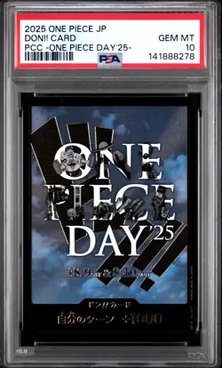 2025 ONE PIECE JPN PREMIUM COLLECTION ONE PIECE DAY'25 DON!! CARD PSA 10 - Image 1