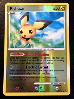Pichu 45/100 D&P Stormfront Pokemon Card Reverse Holo Foil Rare LP - Image 1