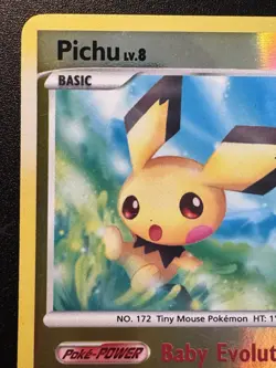 Pichu 45/100 D&P Stormfront Pokemon Card Reverse Holo Foil Rare LP - Image 3