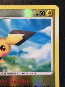 Pichu 45/100 D&P Stormfront Pokemon Card Reverse Holo Foil Rare LP - Image 4