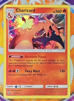 🔥Pokemon Charizard Sun & Moon 3/70 Trading Card Regular Finish English👍📈 - Image 1