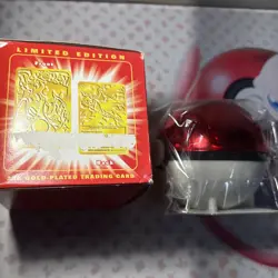 23K Gold Plated CHARIZARD Trading Card 1999 Burger King Pokemon Ball NEW SEALED - Image 3