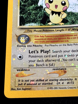 Pichu Promo 35 WoTC Black Star Promo Pokemon Card Holo Foil Rare Near Mint - Image 5