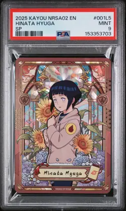 2025 KAYOU NARUTO SMRITI COLLECTIBLE CARD #001L5 HINATA HYUGA PSA 9 - Image 1
