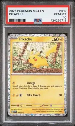 PSA 10 English 2025 Pikachu Holofoil Pokemon Card PROMO M24 McDonald's 002/015 - Image 2
