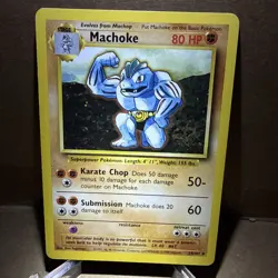 MACHOKE - 34/102 - Base Set - Pokemon Card - NM Vintage WOTC Pokemon Card - Image 1