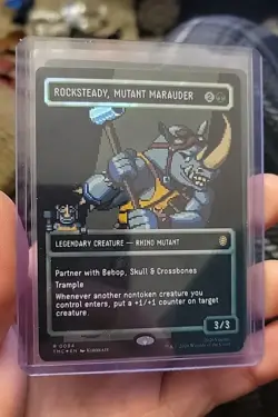 MTG Rocksteady Mutant Marauder BORDERLESS FOIL NM/M Teenage Mutant Ninja Turtles - Image 1