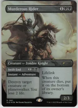 MTG Murderous Rider Rainbow Foil Foil NM Secret Lair Drop Series Magic 1981 - Image 1