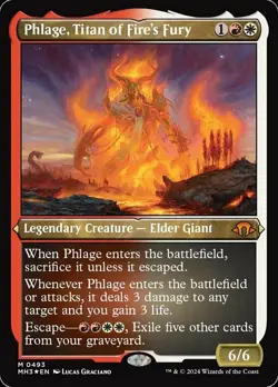 [1x] Phlage, Titan of Fire's Fury - Foil Etched Near Mint, English Modern Horizo - Image 1
