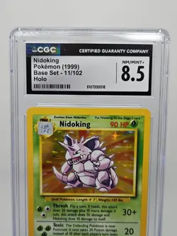 Nidoking 011/102 Base Set Holo Pokemon CGC 8.5 Mint - Image 2