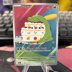 Pokemon Gulpin TCG 154/142 Sv07 Stellar Crown Holo Illustration Rare Card NM - Image 3