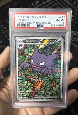 2025 POKEMON MEP EN-ME BLACK STAR PROMO #027 HAUNTER PSA 8 - Image 2