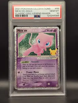 PSA 10 - Pokemon Mew EX 25th Anniversary Celebration TCG Card 88/92 - Image 1