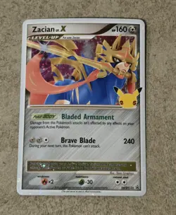 [ NM ] Zacian LV.X SWSH135 Celebrations Holo 25th Anniversary Pokemon Card - Image 1