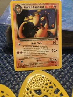 Pokemon TCG Team Rocket Charizard, Dark Charizard, Rocket's Trap Holo 3 Card Lot - Image 3
