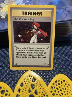 Pokemon TCG Team Rocket Charizard, Dark Charizard, Rocket's Trap Holo 3 Card Lot - Image 4