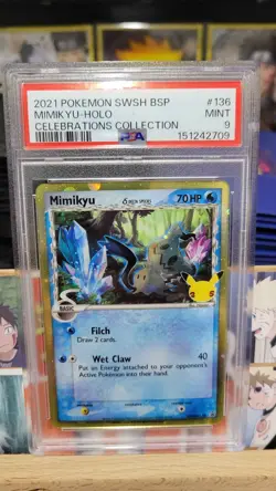 Mimikyu Celebrations #136 Delta Species SWSH136 BSP 2021 Pokemon PSA 9 - Image 2
