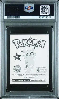 1999 MERLIN POKEMON #S26 ASH-PRISM PSA 9 - Image 2