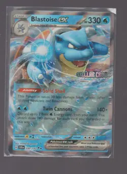 BLASTOISE EX 30/142 DOUBLE RARE STELLAR CROWN POKEMON HOLO NEAR MINT - Image 1