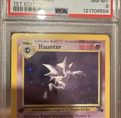 1999 POKEMON FOSSIL 1ST EDITION #6 HAUNTER-HOLO PSA 8 NM-MT - Image 5