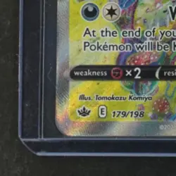 2021 POKEMON SWORD & SHIELD CHILLING REIGN #179/198 GALARIAN SLOWKING V ALT ART - Image 4