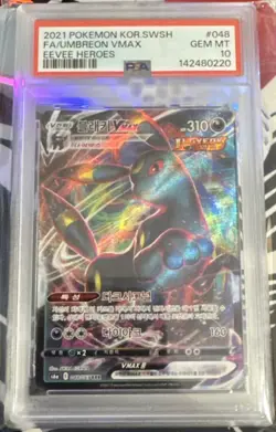 PSA 10 GEM MINT: 2021 POKEMON KOREAN SWORD & SHIELD 048 FULL ART/UMBREON VMAX - Image 1