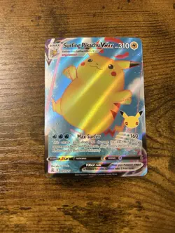 Surfing Pikachu VMAX 009/025 Holo Rare Pokemon Celebrations NM - Image 1