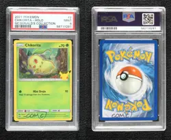 Chikorita Pokemon Sword & Shield McDonald's Collection PSA 9 MINT - Image 3