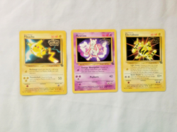 1999 VTG Pokemon First Movie Promo Stamped Lot - Pikachu, Mewtwo & Electabuzz MP - Image 2