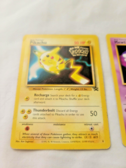 1999 VTG Pokemon First Movie Promo Stamped Lot - Pikachu, Mewtwo & Electabuzz MP - Image 4