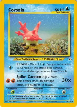 Corsola - 37/75 Neo Discovery - Pokemon TCG - 2001 - Image 1