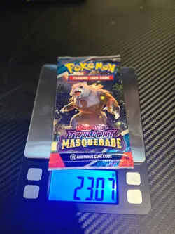 23.07g HEAVY Pokemon Twilight Masquerade Booster Pack Sealed - Possible Hits! - Image 1