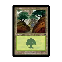 WOTC MtG Invasion Forest #349 (C) (Foil) EX - Image 1